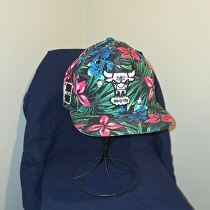 New Era Floral Chicago Bulls Snapback Cap - Black, Blue, Pink, Green